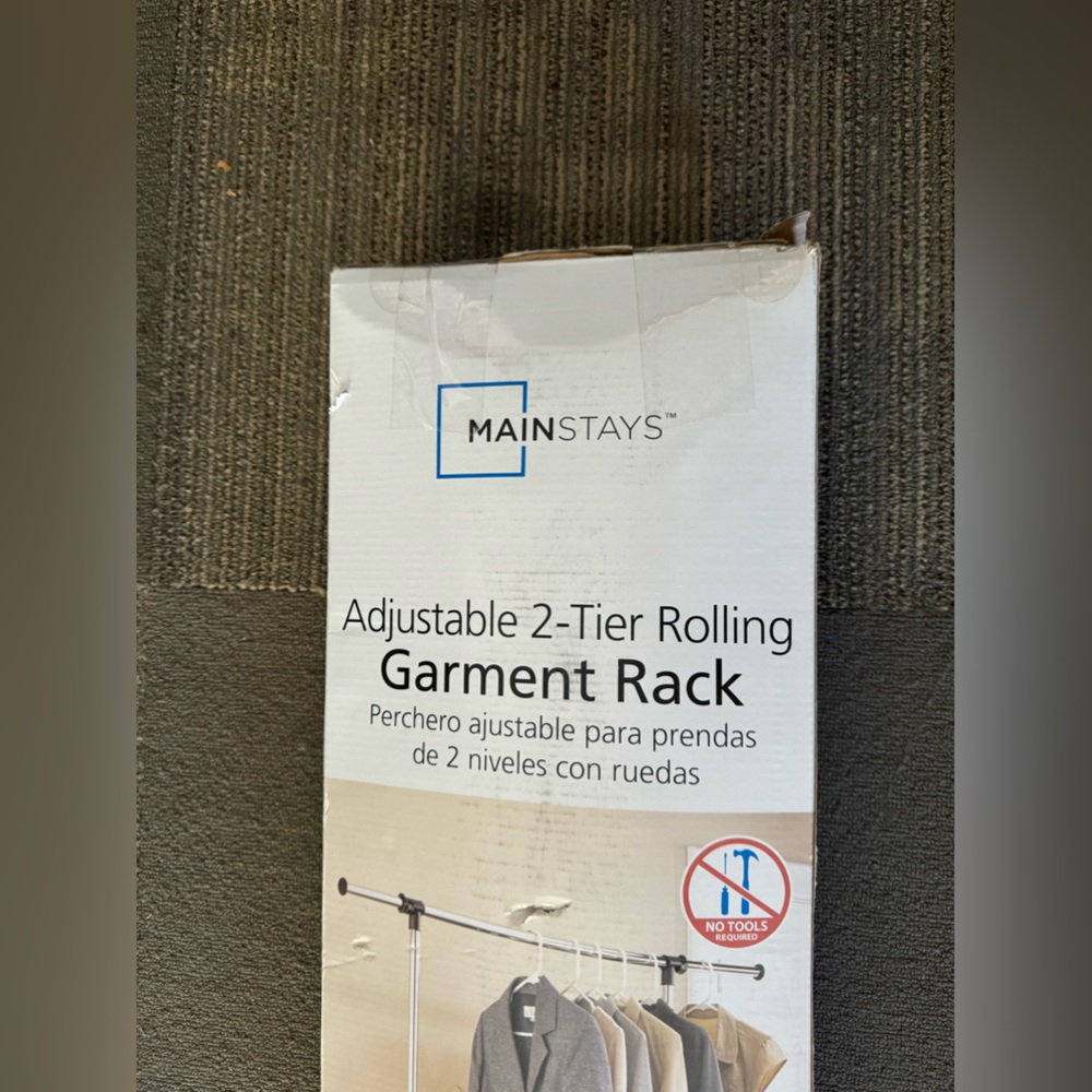 Adjustable 2-Tier Rolling
Garment Rack - Picture 3 of 3